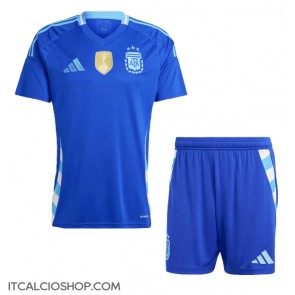 Argentina Seconda Maglia Bambino Copa America 2024 Manica Corta (+ Pantaloni corti)